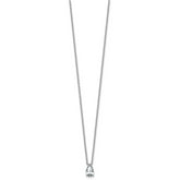 14k White Gold 3/4 carat Lab Grown Diamond VS+ F+ Pear Complete 18 inch Four Prong Pendant Necklace